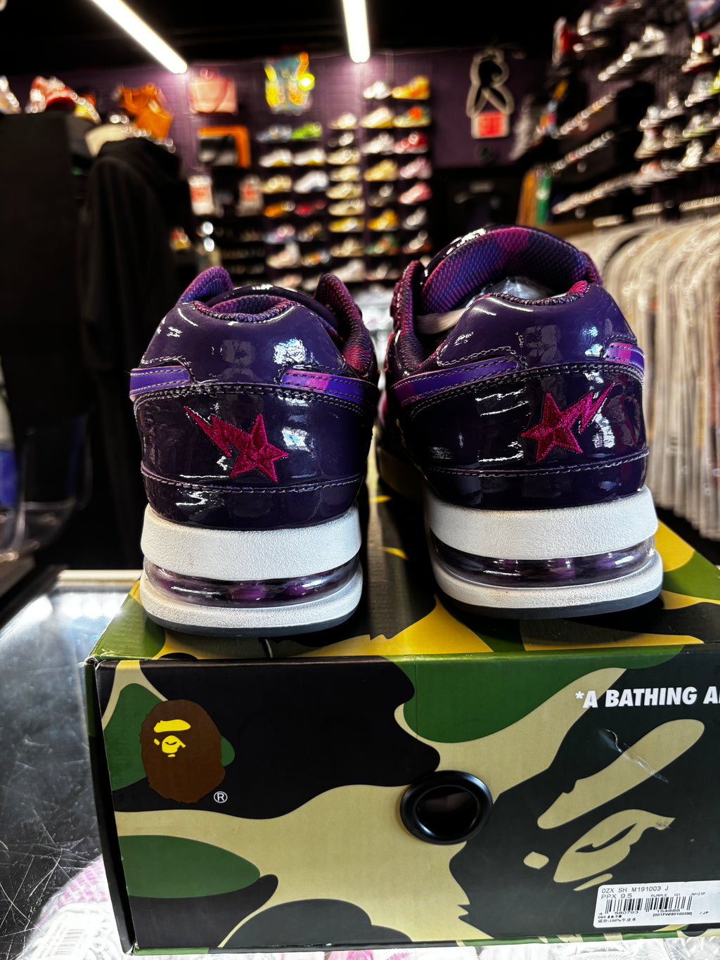 A Bathing Ape Roadsta #1 "Patent Purple"