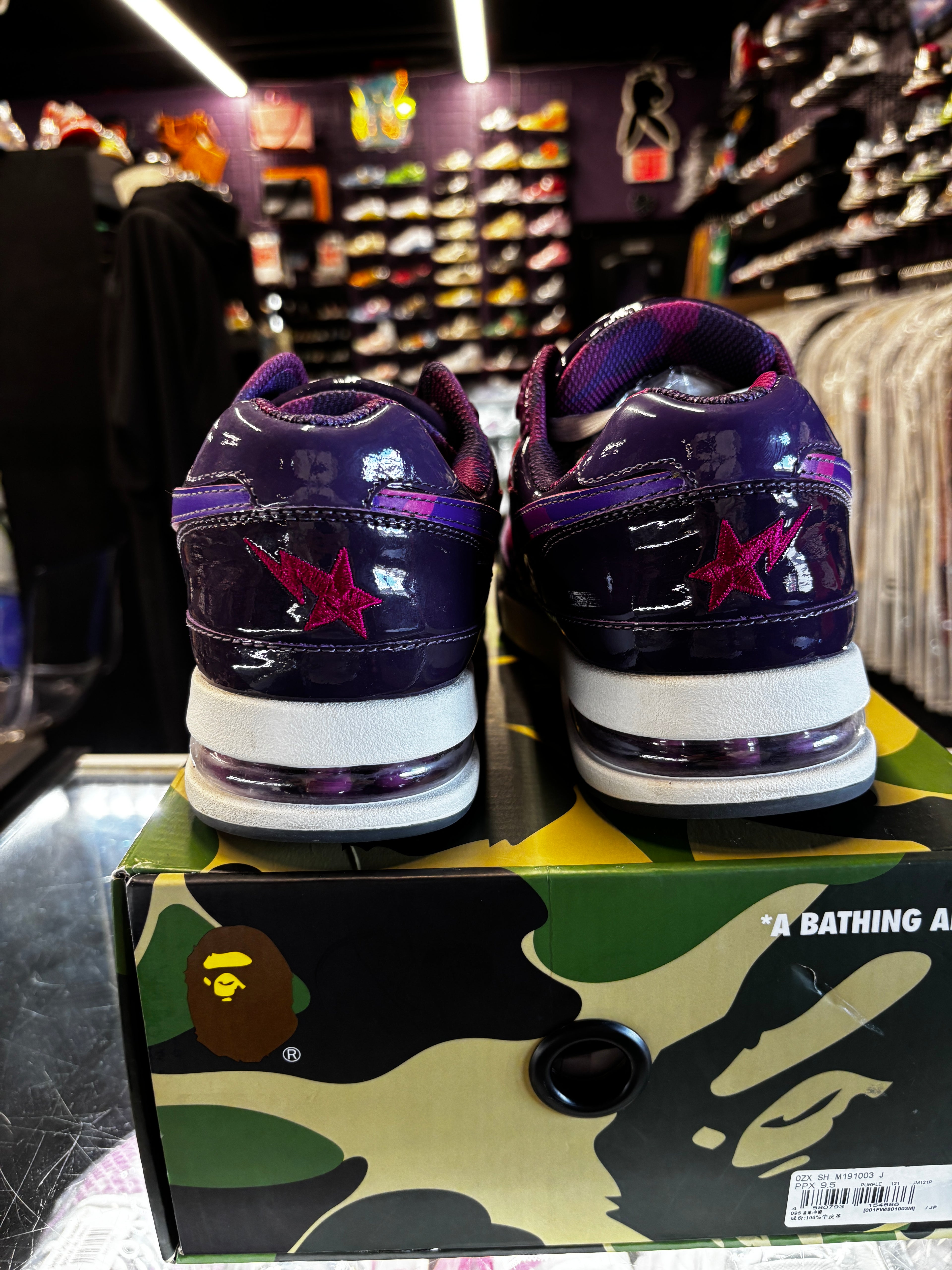 A Bathing Ape Roadsta #1 "Patent Purple"