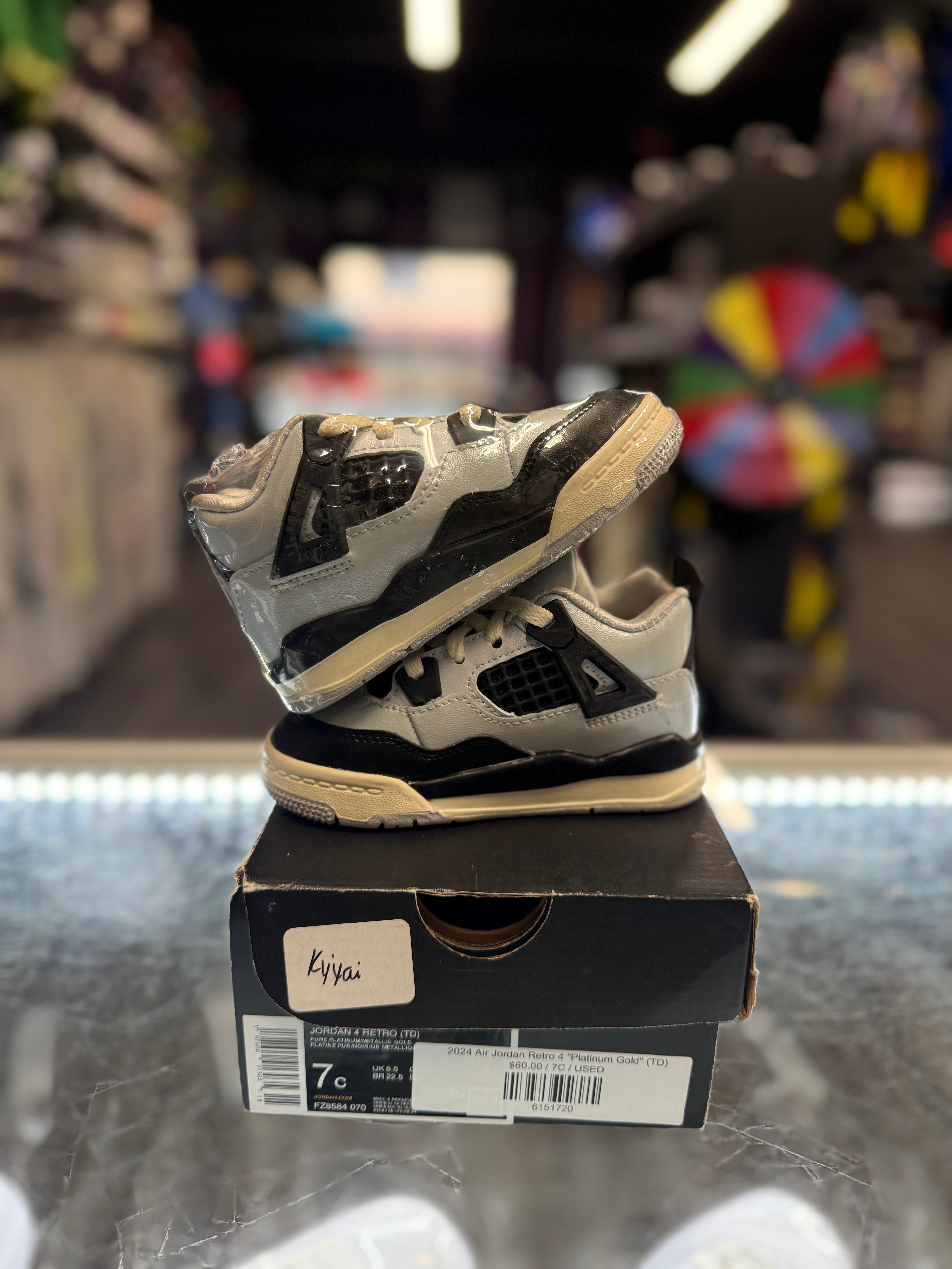 2024 Air Jordan Retro 4 "Platinum Gold" (TD)