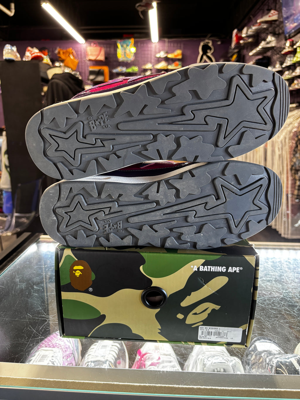 A Bathing Ape Roadsta #1 "Patent Purple"