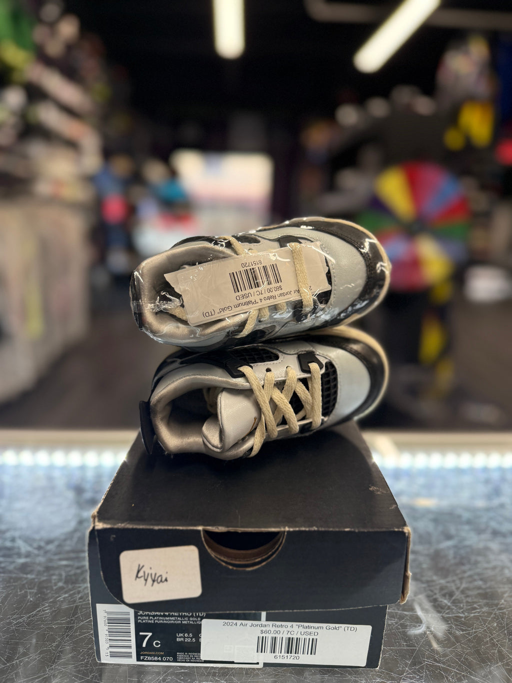 2024 Air Jordan Retro 4 "Platinum Gold" (TD)