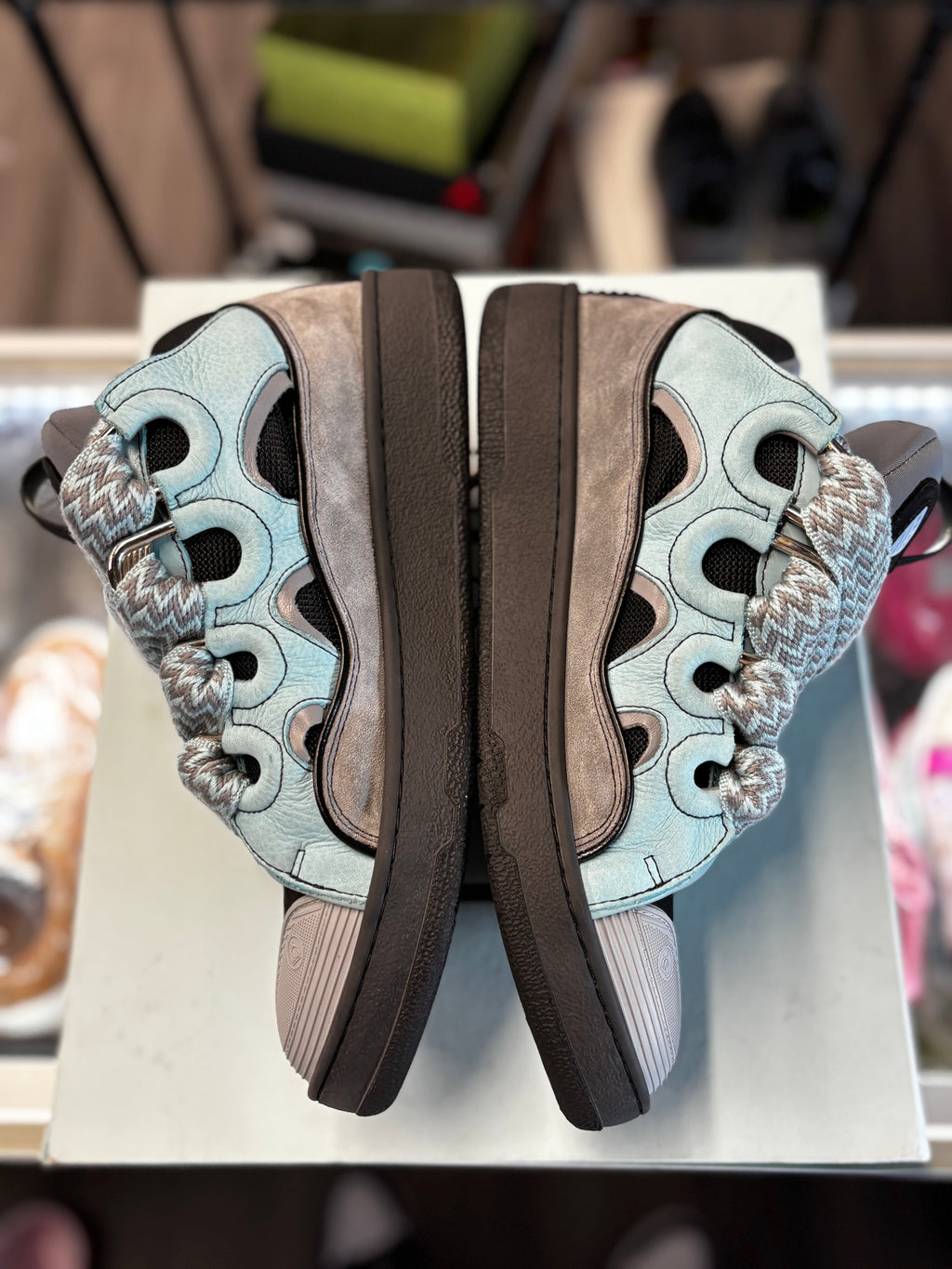 Lanvin Curb Sneaker "Blue/Clear Anthracite"