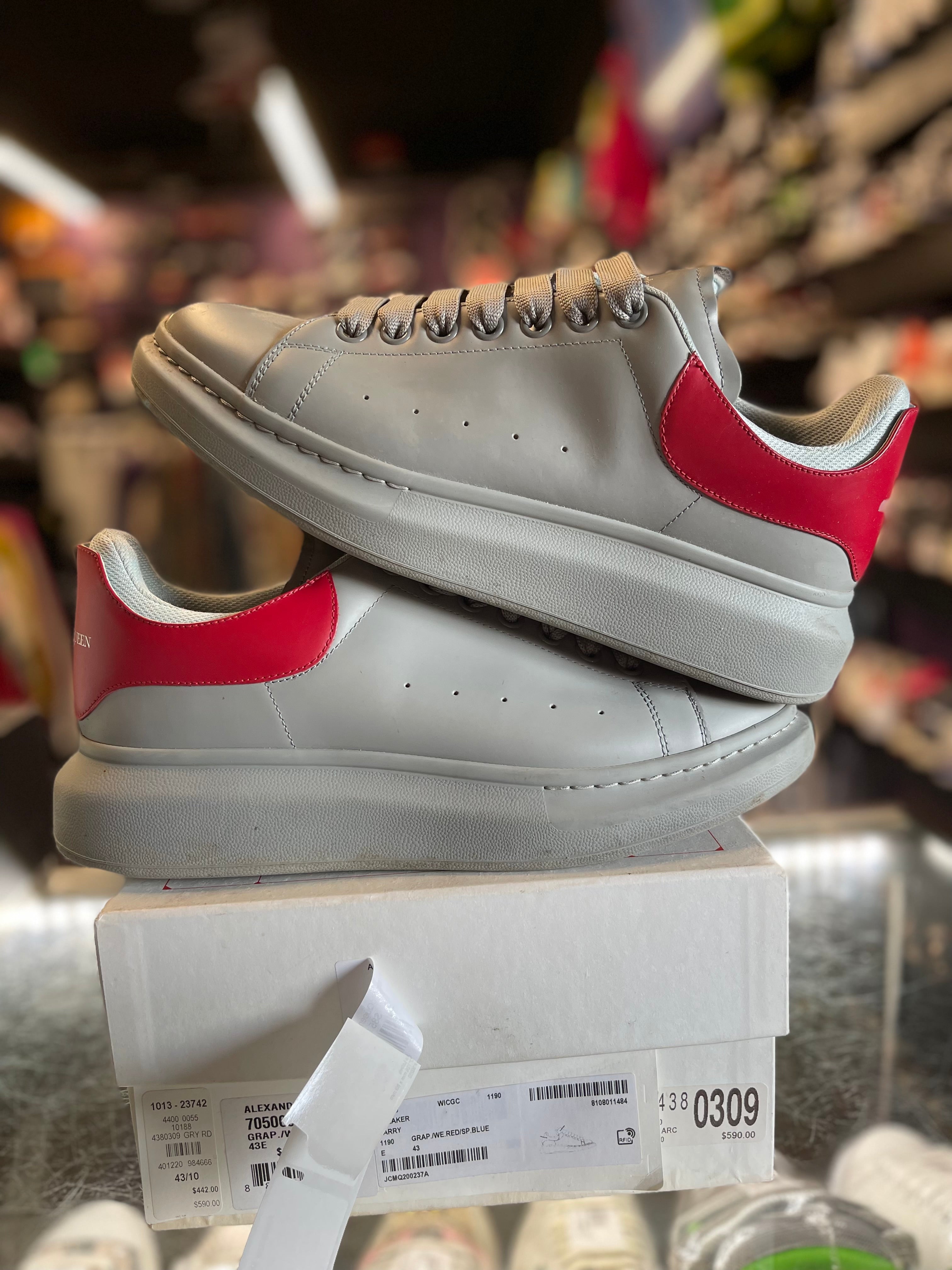 Alexander McQueen Oversized Sneaker "Grey/Red"