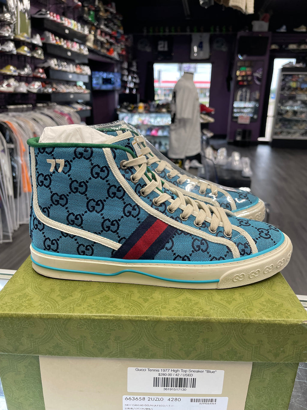Gucci Tennis 1977 High Top Sneaker "Blue"