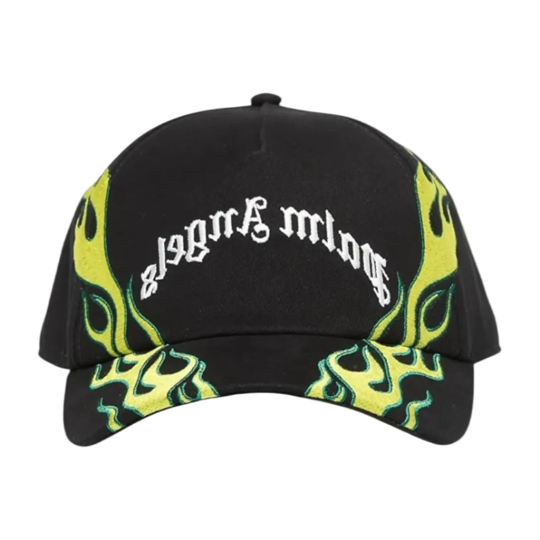Palm Angels Flame Hat "Black/Green"