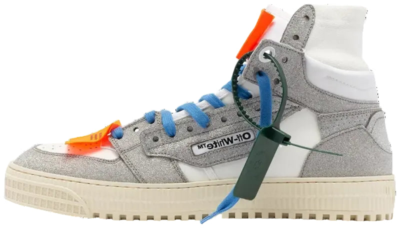 Off-White 3.0 Off Court High "White Silver Glitter"