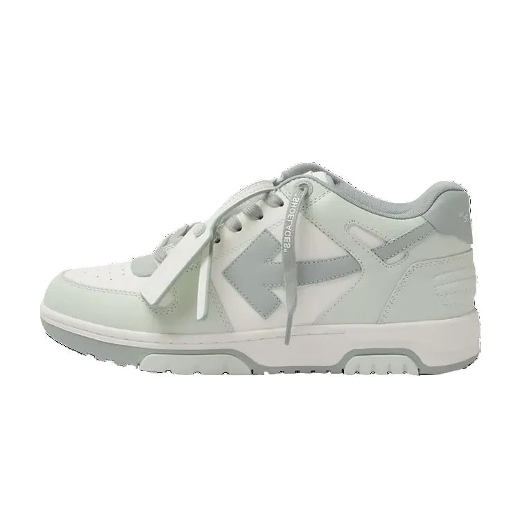 Off White Out Of Office Leather Low "Mint Grey"