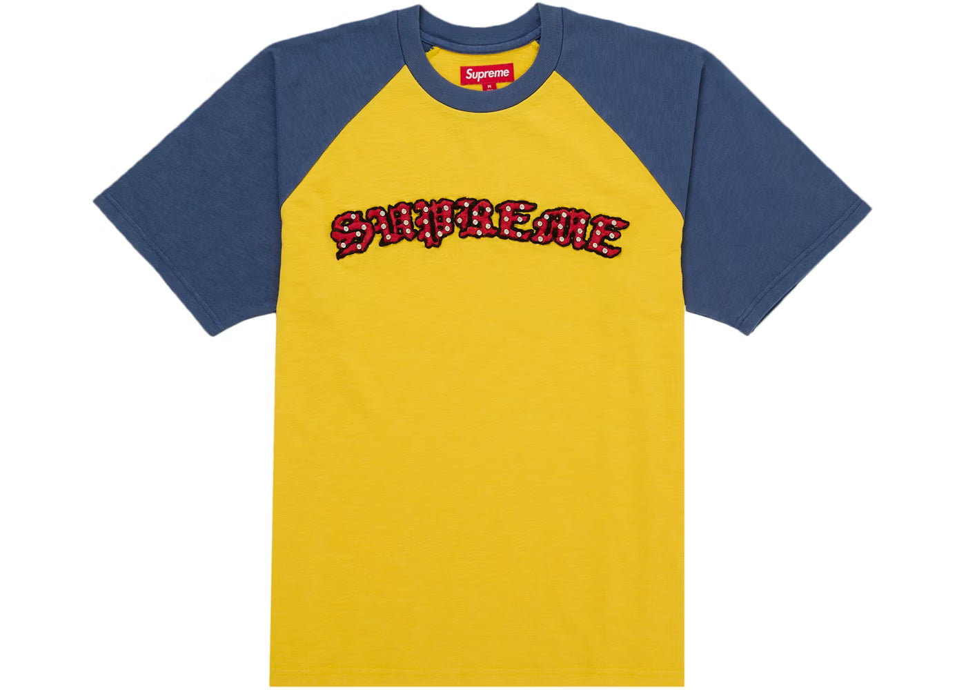 Supreme Rhinestone Raglan S/S Tee "Gold"
