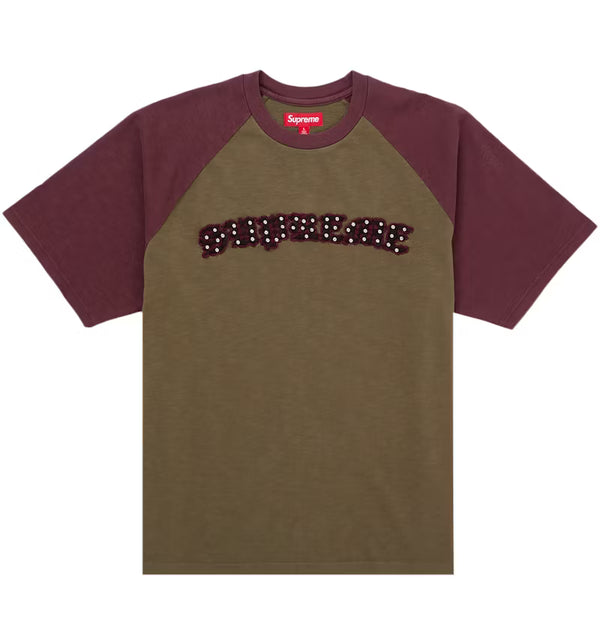 Supreme Rhinestone Raglan S/S Tee "Olive"