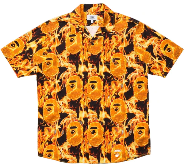 Bape Button Down "Flame"