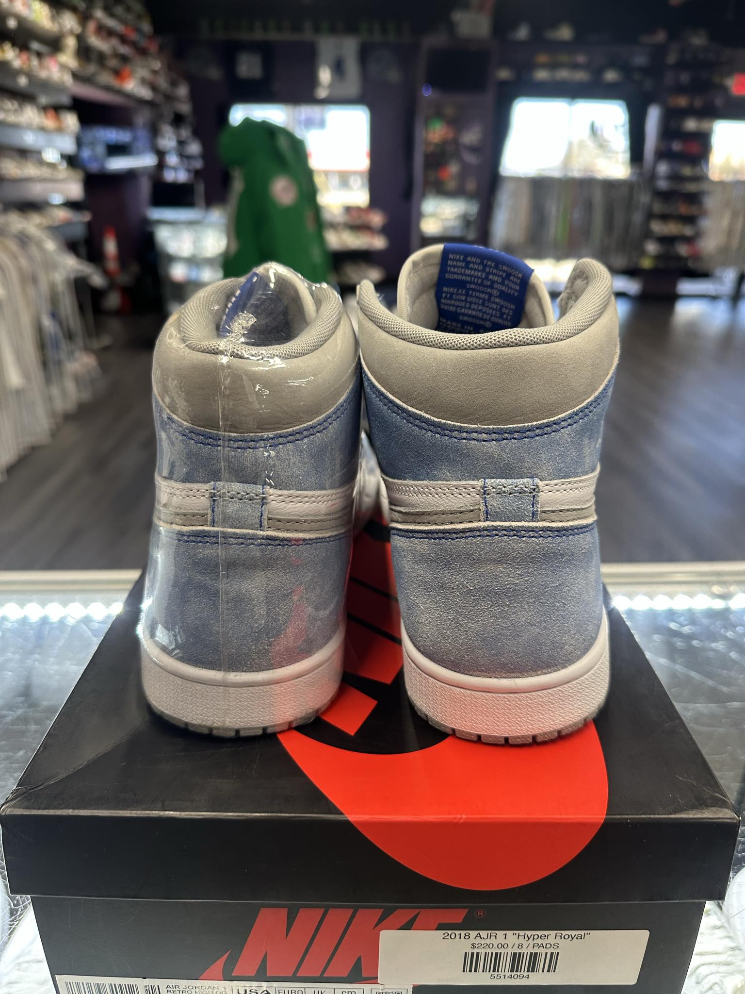 2021 Air Jordan Retro 1 High "Hyper Royal Smoke Grey"