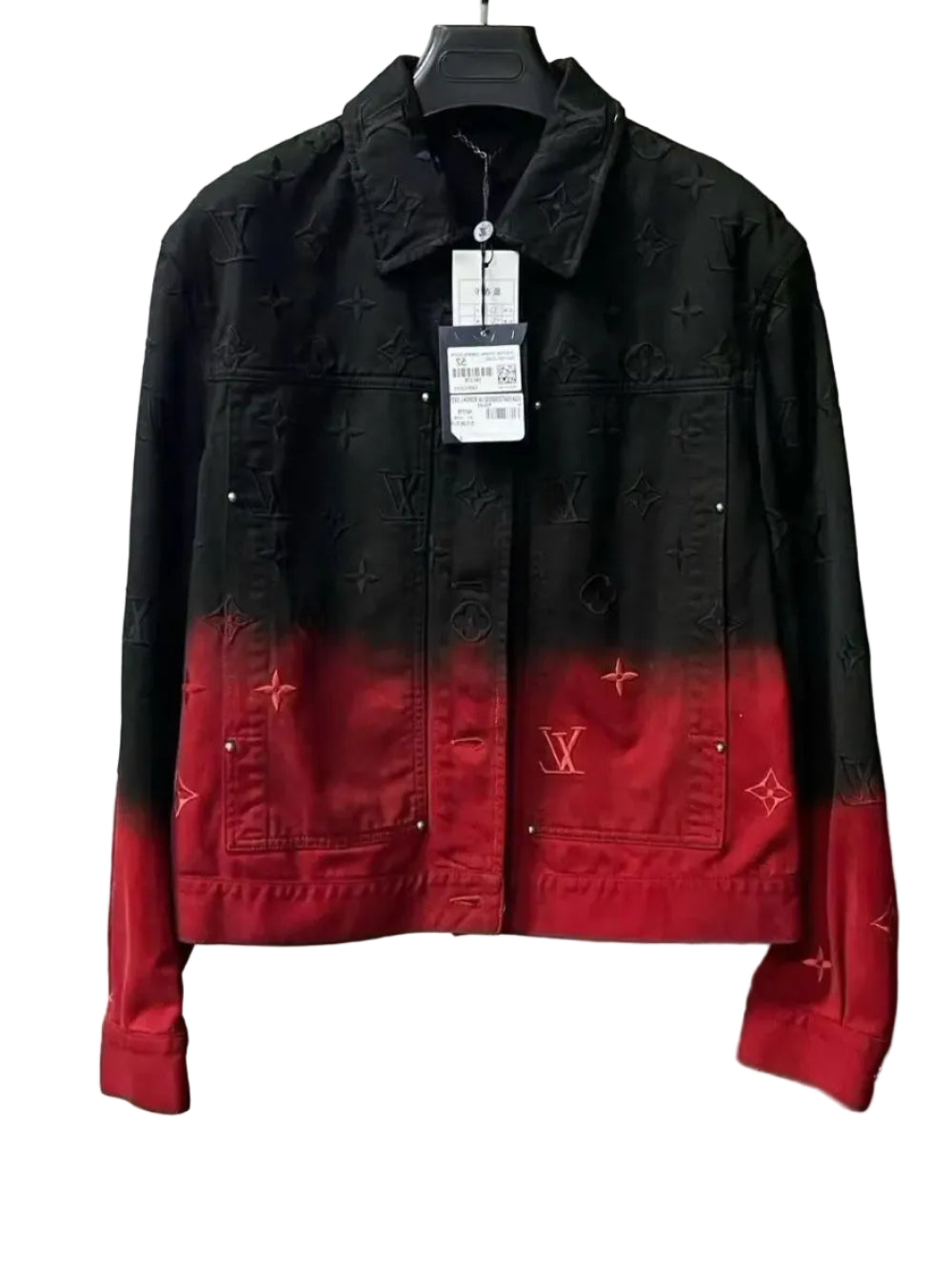 Louis Vuitton Red Gradient Monogram Denim Jacket