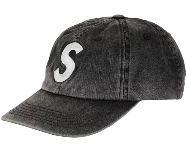 Supreme SS25 Pigment Coated S Logo 6-Panel "Black"