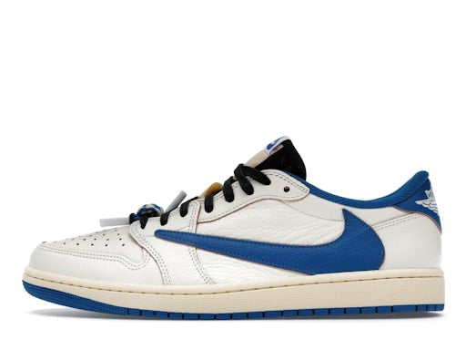 2025 Air Jordan Retro 1 Low OG SP "Fragment x Travis Scott Sail Military Blue"