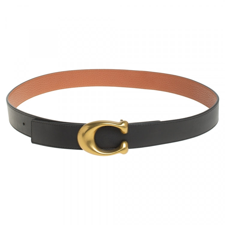 Coach Signature Buckle Reversible Belt "Black/Brown"