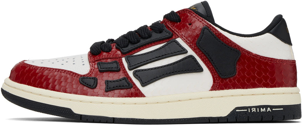 Amiri Skel Low Top "Snake Skin Black/Red"