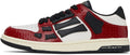 Amiri Skel Low Top "Snake Skin Black/Red"