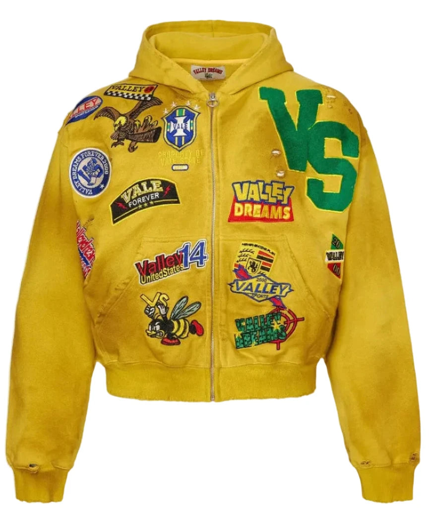 Vale Forever Doodle Zip-up "Yellow"