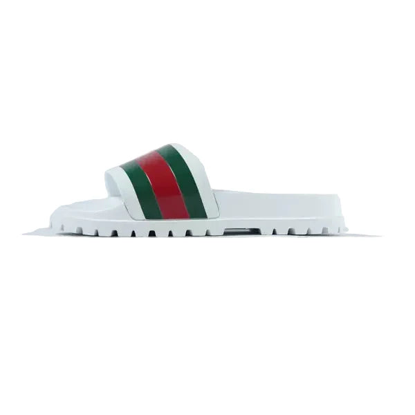 Gucci Pool Slippers White "Stripe Red/Green"