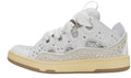 Lanvin Studded Leather Curb Sneaker "White"